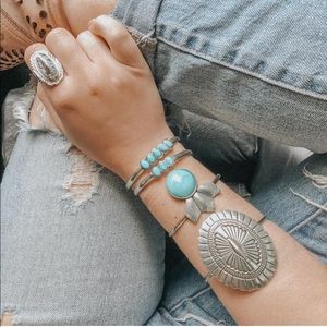 Turquoise Arm Cuff Set